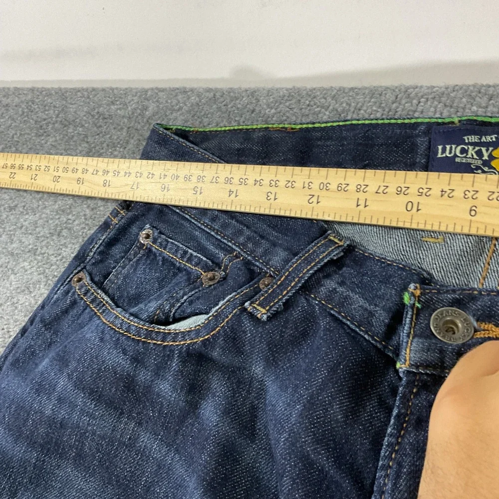 Lucky Brand 221 Original Straight Mens Jeans 34x32 Dark Wash Stretch Denim Pants